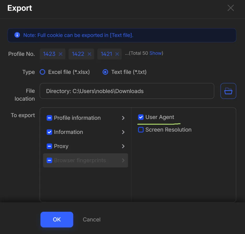 Увімкніть User Agent