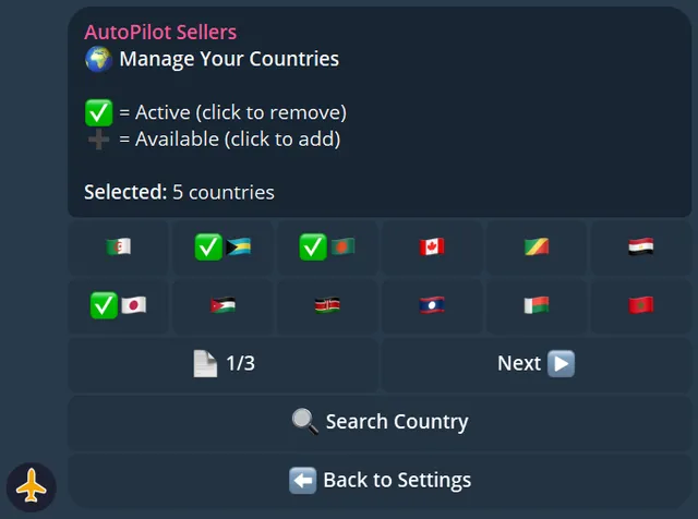 Country list