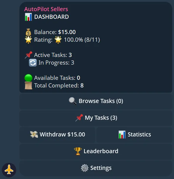 Seller dashboard